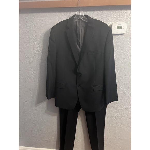 Calvin Klein Other - Calvin Klein Men's Black Slim Fit Wool Jacket Pants Suit Size 42R 36x30